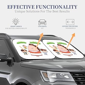 Amazon | あたしンち (2) 車用サンシェード サンバイザー 日よけ